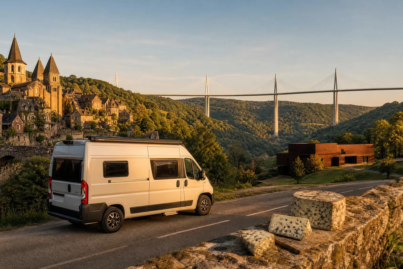 Aveyron : Conques, Rodez et viaduc de Millau