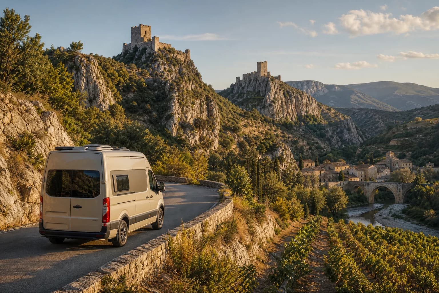 Pays cathare : Peyrepertuse, Quéribus et Corbières